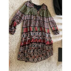 Womens large boho print dress